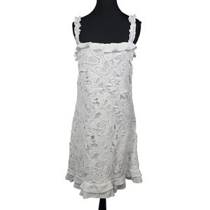 Lulus Deep In‎ Love Dress Woman Extra Large White Ruffled Lace Wedding Beach
